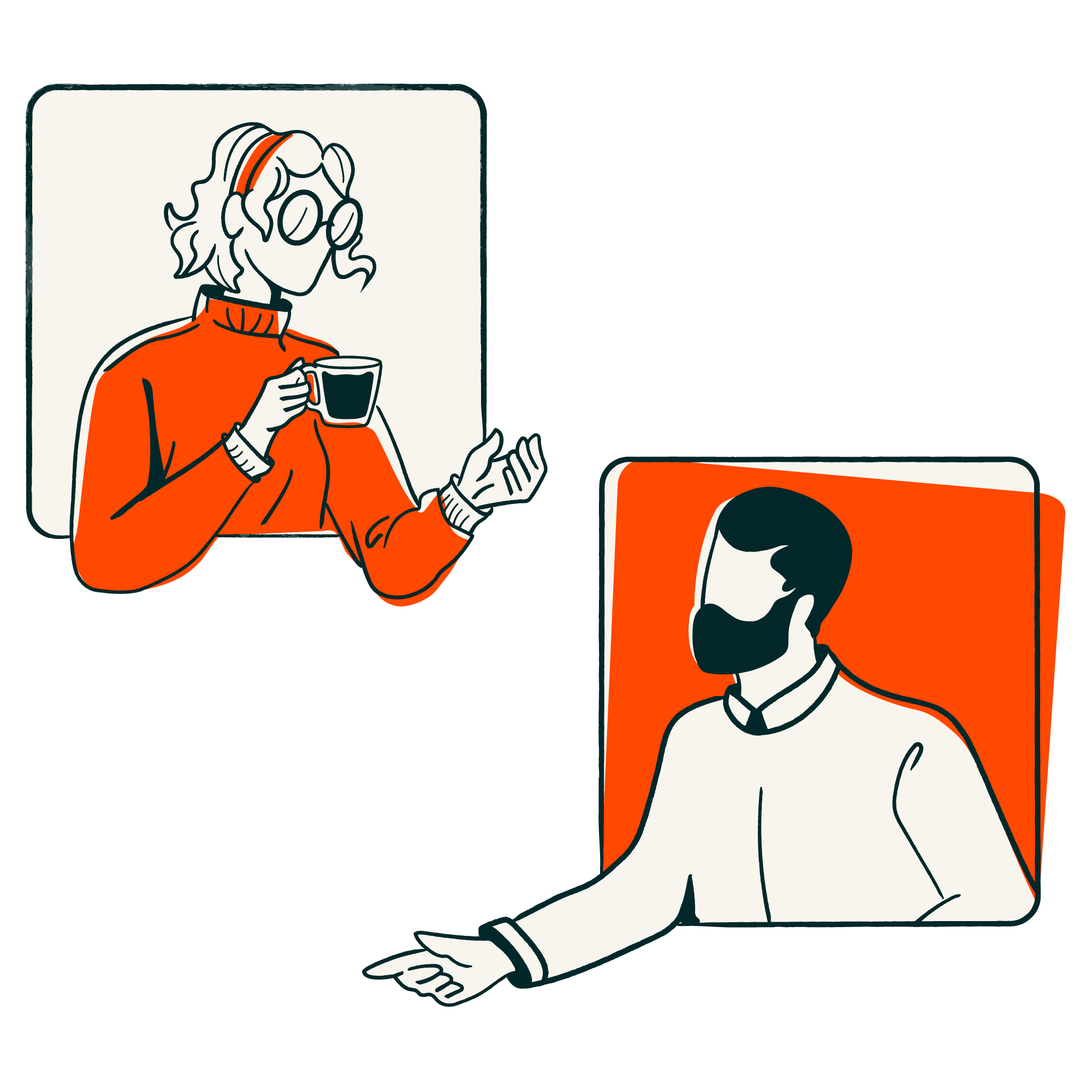 Virtual_Connection_Linear_llustrations_Characters